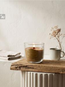 Sinsay - Vonná svíčka s dřevěným knotem Salted Carmel - jantarová