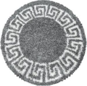 Kusový koberec Hera Shaggy 3301 grey circle