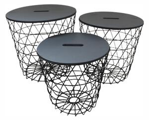 TEMPO Příruční stolek, grafit / černá, BATIS TYP 3