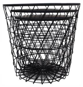 Příruční stolek, grafit / černá, BATIS TYP 1