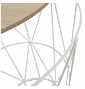TEMPO Příruční stolek, přírodní/bílá, NANCER TYP 3