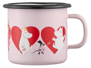 Muurla Hrnek Moomin Heart 0,25l, smalt / růžový