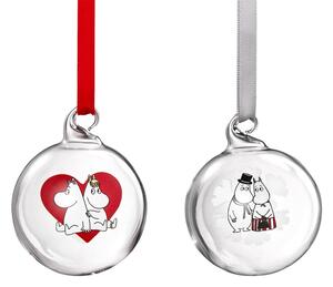 Set vánočních ozdob Moomin Heart/Snowflake 5cm / 2ks