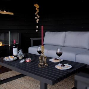 Šedý hliníkový zahradní lounge set pro 5 Calabria – Hartman