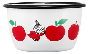 Miska Moomin Joyful Apples 0,3l, smalt / bílo-červená