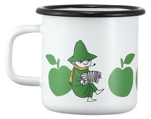 Hrnek Moomin Joyful Apples 0,37l, smalt / bílo-zelený
