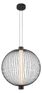Závěsné svítidlo Kyoto, 1x černé drátěné stínítko, (fi 54cm), b