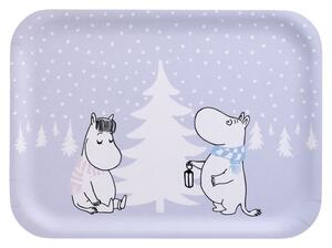Muurla Podnos Moomin Snowfall 27x20cm, fialový