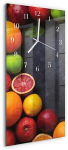 Skleněné hodiny vertikální Citrusová rostlina zsppb-30x60-00092527