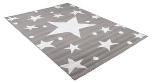 Kusový koberec PP Hvězdy šedý 80x150cm