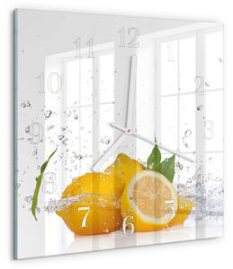 Skleněné hodiny Citrony zskb-30x30-00084778