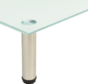 TV stolek Jessia - tvrzené sklo - 60x35x17 cm | mléčné sklo