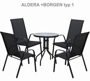 Stohovatelná židle v kombinaci tmavě šedé a černé TK2060