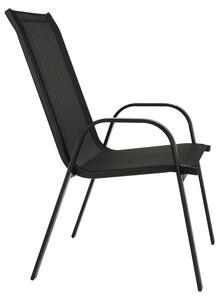 Stohovatelná židle v kombinaci tmavě šedé a černé TK2060