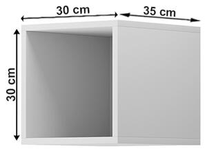 Úložný box, bílá, SPRING ERR30, 30 x 35 x 30 cm,, Bíla, dřevotříska