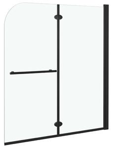 Skládací sprchový kout se 2 panely - ESG - 120x140 cm | černý