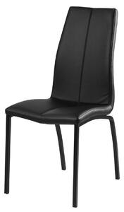 Židle Asama černá PU, ekokůže/černé nohy