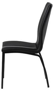 Židle Asama černá PU, ekokůže/černé nohy