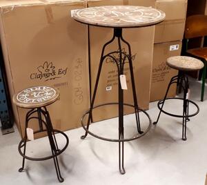 Kovová vytáčecí stolička Bistro - Ø 35*60 cm