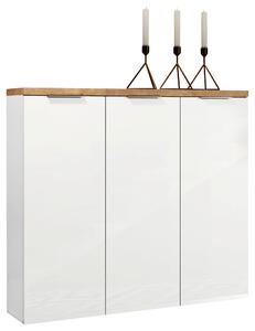 BOTNÍK, bílá, barvy dubu, 120/115/34 cm Xora - Botníky