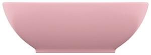 Luxusní umyvadlo Vasc - oválného tvaru - 40x33 cm | matně růžové