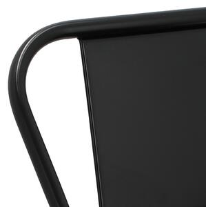Barová židle Paris Back short 75cm černá insp.Tolix