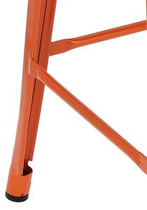 Židle barová Paris Back Short 66cm oranžová insp.Tolix