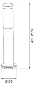 Venkovní lampa BROOKLYN 1xE27/60W/230V 45 cm IP44 matný chrom