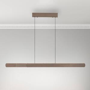 Paul Neuhaus Závěsná LED lampa Adriana, hnědá, délka 160 cm, stmívatelný, Hnědá / rez, Obývací pokoj / jídelna, Hliník, Moderní