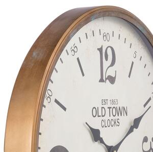 Kovové kulaté hodiny Old town - Ø 60*6*60 cm