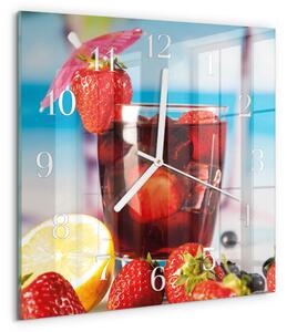 Skleněné hodiny Pití zskb-30x30-00089367
