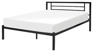 Postel Kov CUSSET 140 x 200 cm Černá