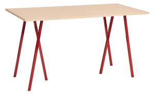 HAY Stůl Loop Stand High, Oak / Maroon Red, 180 x 88 cm