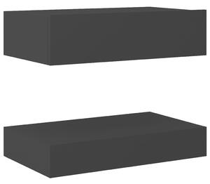 Noční stolek Allkaz - dřevotříska - 60x35 cm | černý