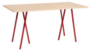 HAY Stůl Loop Stand High, Oak / Maroon Red, 200 x 93 cm