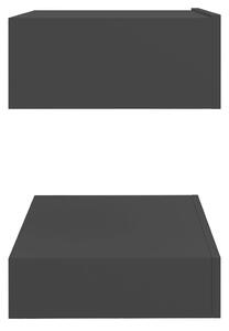 Noční stolek Allkaz - dřevotříska - 60x35 cm | černý