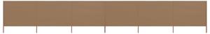 6dílná zástěna proti větru barva taupe 800 x 80 cm látková