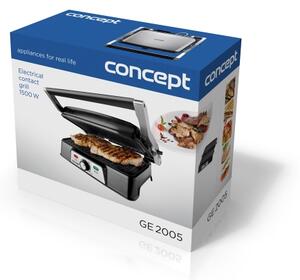 Concept ge2005 - Kontaktní gril 1500W/230V nerez/černá