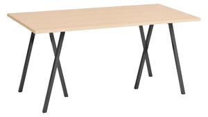 HAY Stůl Loop Stand, Oak / Black, 160 x 78 cm