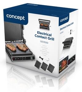 Concept ge3550 - Kontaktní gril s teplotní sondou 2000W/230V černá