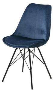 Židle Eris VIC námořnická modrá polypropylen/látka, černé nohy