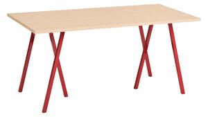 HAY Stůl Loop Stand, Oak / Maroon Red, 160 x 78 cm