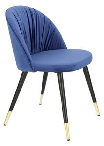 Židle Kotte Velvet modrá, kov, barva: šedá