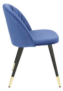 Židle Kotte Velvet modrá, kov, barva: šedá