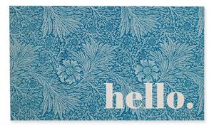 Modrá jutová rohožka Tierra Bella Hello, 70 x 40 cm
