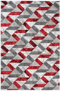 Kusový koberec PP Inis šedočervený 140x200cm