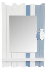 Nástěnné dřevěné zrcadlo FISH - 35*5*53 cm