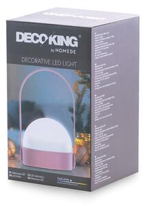 DecoKing Přenosná LED lampa KAMPI růžová