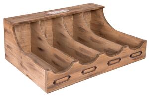 Hnědý antik dřevěný příborník Cutlery Tray - 40*28*17 cm