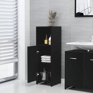 4dílný set koupelnového nábytku - dřevotříska | černý